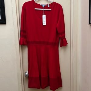 NWT Draper James red Louise  sweater dress